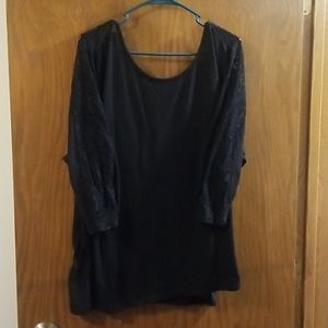 Lace 3/4 sleeve sweater